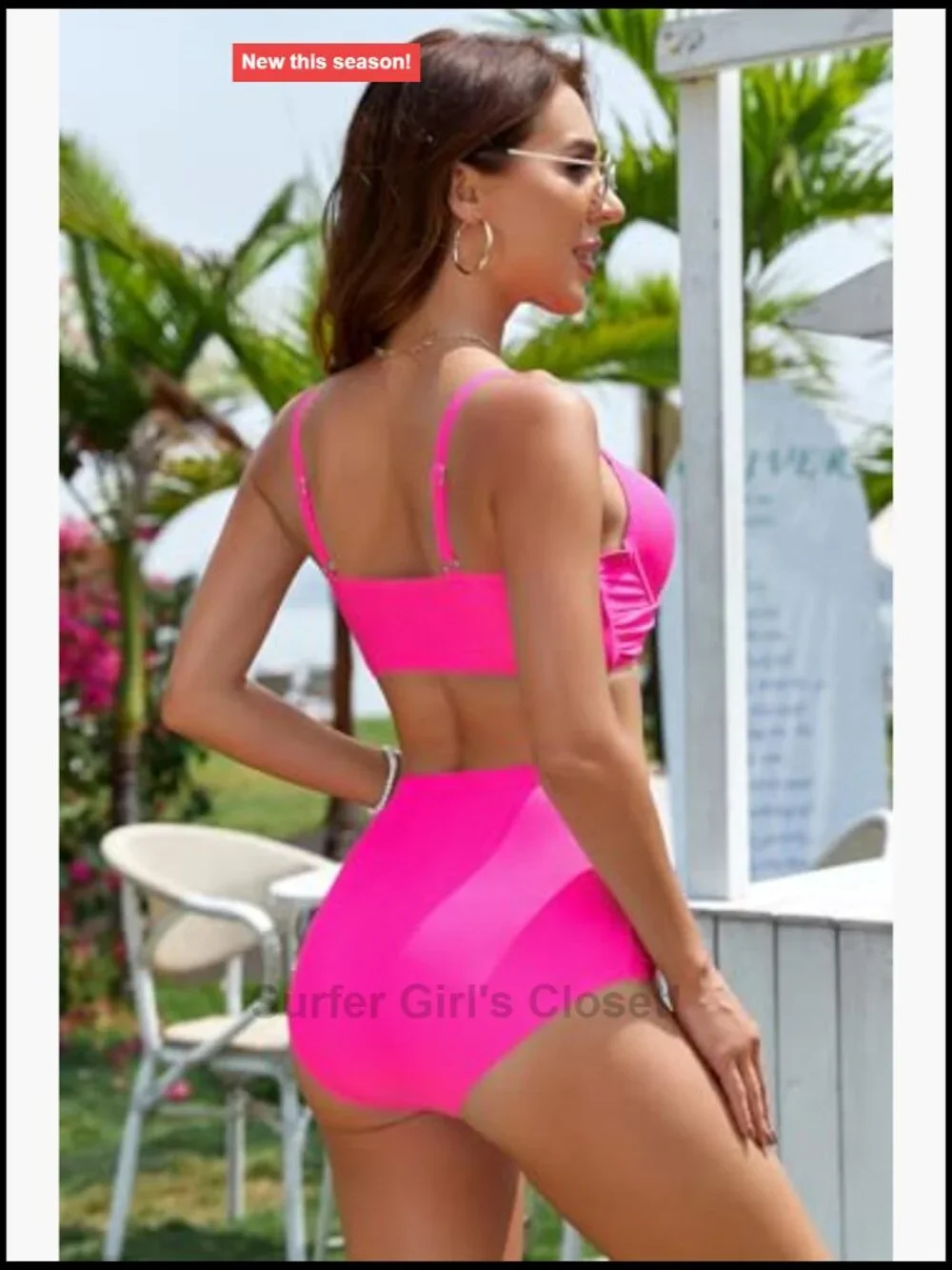 Underwire High Waisted Tummy Control Bikini Set Push Up Bathing Suit